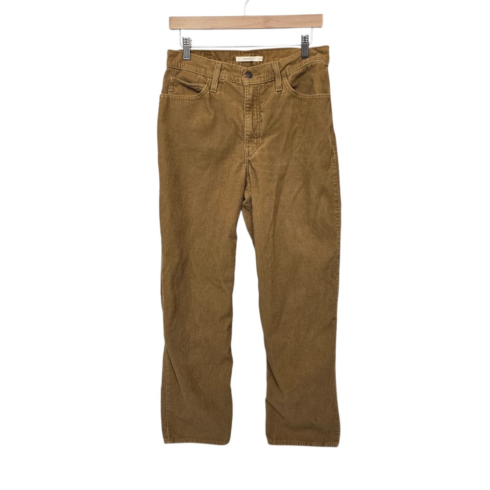Levis 94 Baggy Corduroy Pants Womens Size 28 Camel Brown High Rise Straight‎ Leg